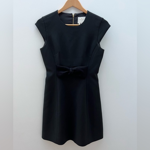 Kate Spade Stretch Crepe Bow Lollipop Dress Black NWOT - Picture 5 of 10